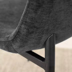 Lot de 4 Chaises de Salle à Manger Rembourrées avec Pieds en Métal Noir, Chaises de Cuisine Modernes en Tissu pour Salle à Manger ou Petits Espaces - Panipeachy