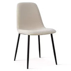 Lot de 4 Chaises de Salle à Manger Rembourrées avec Pieds en Métal Noir, Chaises de Cuisine Modernes en Tissu pour Salle à Manger ou Petits Espaces - Panipeachy