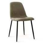 Lot de 4 Chaises de Salle à Manger Rembourrées avec Pieds en Métal Noir, Chaises de Cuisine Modernes en Tissu pour Salle à Manger ou Petits Espaces - Panipeachy
