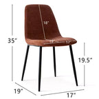 Lot de 4 Chaises de Salle à Manger Rembourrées avec Pieds en Métal Noir, Chaises de Cuisine Modernes en Tissu pour Salle à Manger ou Petits Espaces - Panipeachy