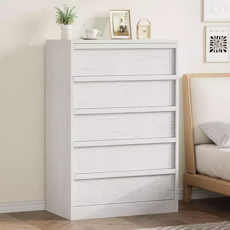 Commode de chambre, Commode haute avec grand espace de rangement pour chambre d'enfant et entrée