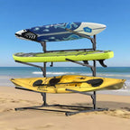 Support de rangement pour kayak, supports de kayak robustes pour garage et rangement extérieur, support de rangement pour planche de surf résistant aux intempéries et robuste, kayaks canoës réglables