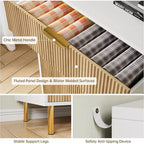Commode moderne à 5 tiroirs pour chambre à coucher avec double commode en bois et organiseur de rangement, poignée dorée et grand tiroir, pour salon, couloir
