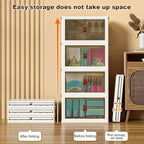 Bacs de rangement pliables COZONY avec roues, organiseurs empilables avec portes translucides pour l'organisation de la maison, du placard et de la cuisine