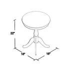 Table d'appoint Royal Hampton avec plateau rond, blanc
