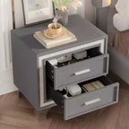 Table de chevet, Table de nuit avec tiroir, avec rangement ouvert, Table d'appoint moderne à 2 niveaux, Table de chevet pour petit espace, Salon, Chambre à coucher