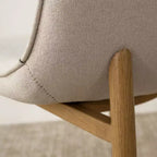 Lot de 6 chaises de salle à manger modernes rembourrées, chaises de cuisine en tissu avec pieds en métal imitation bois pour salle à manger ou coin petit-déjeuner - Panipeachy