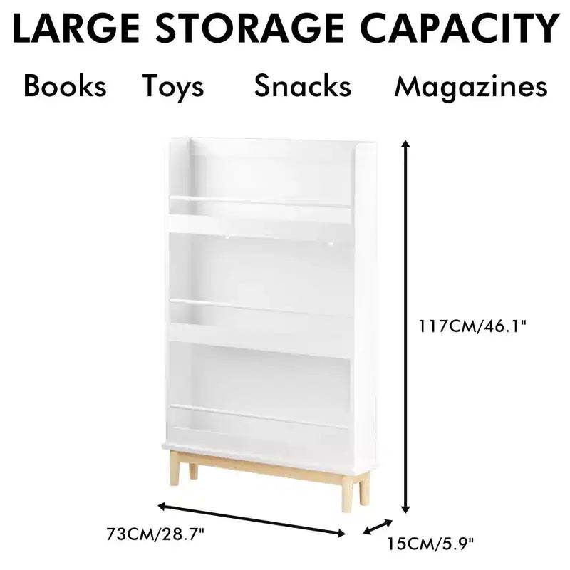 Étagère murale pour enfants Homy Casa avec présentoirs frontaux, blanche