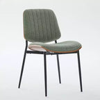 Chaise de salle à manger capitonnée Mid-Century Modern avec dossier incurvé et pieds en métal, sièges de cuisine et de salle à manger - Panipeachy
