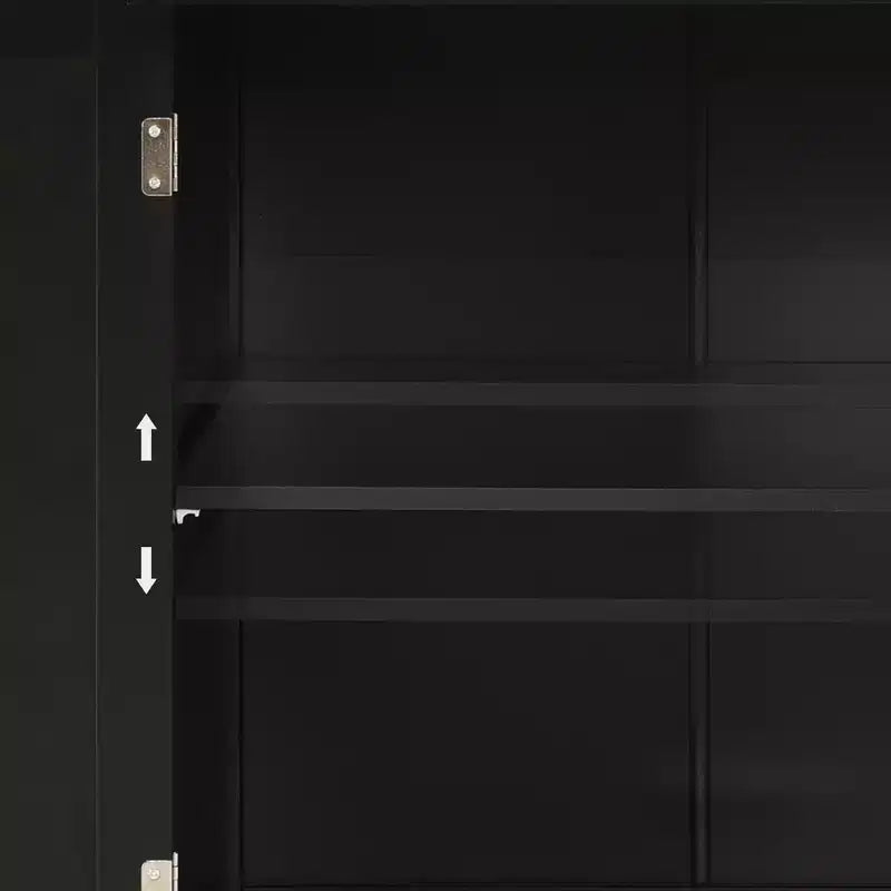 PexFix Desserte de cuisine îlot de 137,9 cm avec plateau en bois massif et roues verrouillables, placard à 4 portes et deux tiroirs, support à épices et porte-serviettes, noir