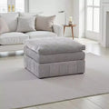 Royal Hampton 33 Inch Modular Ottoman, Three Layer Plush Cushioned Seat, Gray