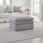 Royal Hampton 33 Inch Modular Ottoman, Three Layer Plush Cushioned Seat, Gray