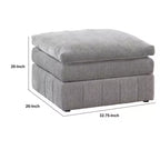Repose-pieds modulaire Royal Hampton de 33 pouces, siège rembourré moelleux à trois couches, gris