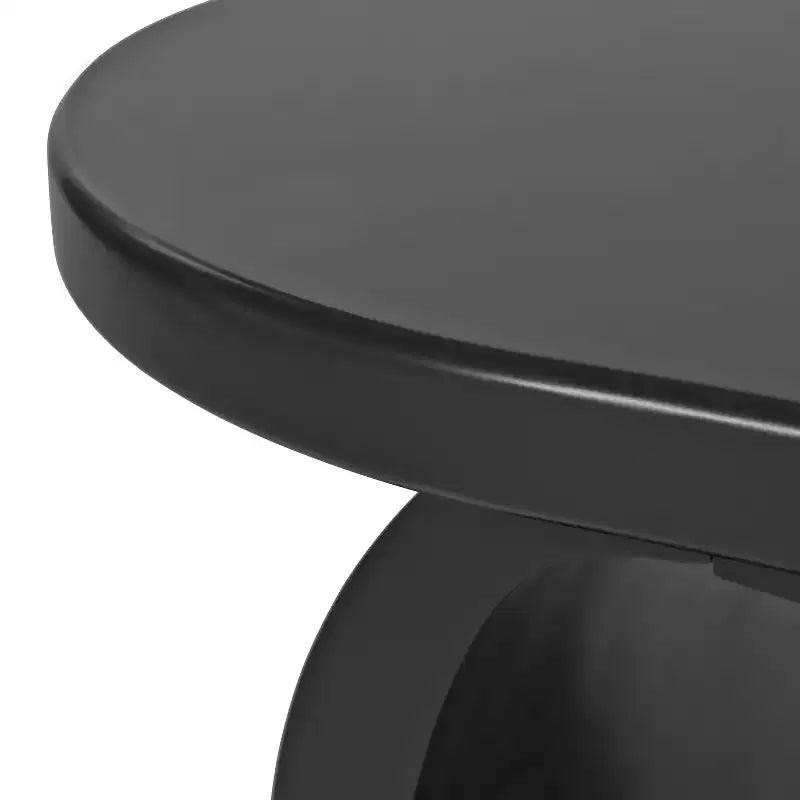 Table Basse Nuage en Bois, Table d'Appoint Crème Irrégulière avec Pieds Courbés, Petite Table Basse à Bord Arrondi pour Salon
