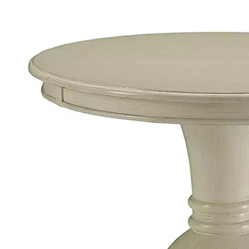 Table d'appoint Royal Hampton avec piètement piédestal, blanc antique