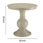 Table d'appoint Royal Hampton avec piètement piédestal, blanc antique