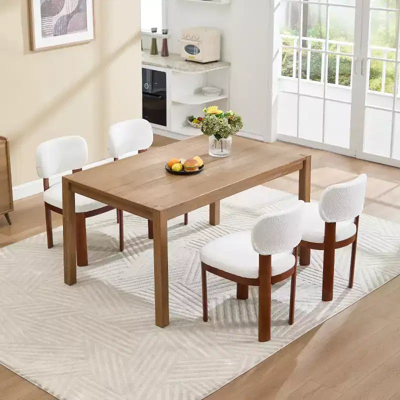 Lot de 2 chaises de salle à manger modernes en bois avec assises rembourrées douces, chaises d'appoint élégantes sans accoudoirs pour cuisine ou salle à manger-Panipeachy