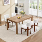 Lot de 2 chaises de salle à manger modernes en bois avec assises rembourrées douces, chaises d'appoint élégantes sans accoudoirs pour cuisine ou salle à manger-Panipeachy