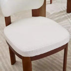 Lot de 2 chaises de salle à manger modernes en bois avec assises rembourrées douces, chaises d'appoint élégantes sans accoudoirs pour cuisine ou salle à manger-Panipeachy
