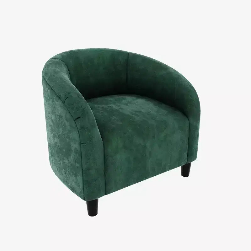 Fauteuil d'appoint en velours, fauteuil club confortable avec accoudoirs, fauteuil crapaud rembourré et moelleux pour salon, chambre, bureau, salle d'attente