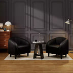 Fauteuil d'appoint en velours, fauteuil club confortable avec accoudoirs, fauteuil crapaud rembourré et moelleux pour salon, chambre, bureau, salle d'attente