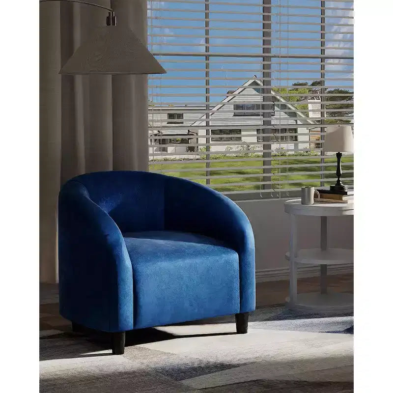 Fauteuil d'appoint en velours, fauteuil club confortable avec accoudoirs, fauteuil crapaud rembourré et moelleux pour salon, chambre, bureau, salle d'attente