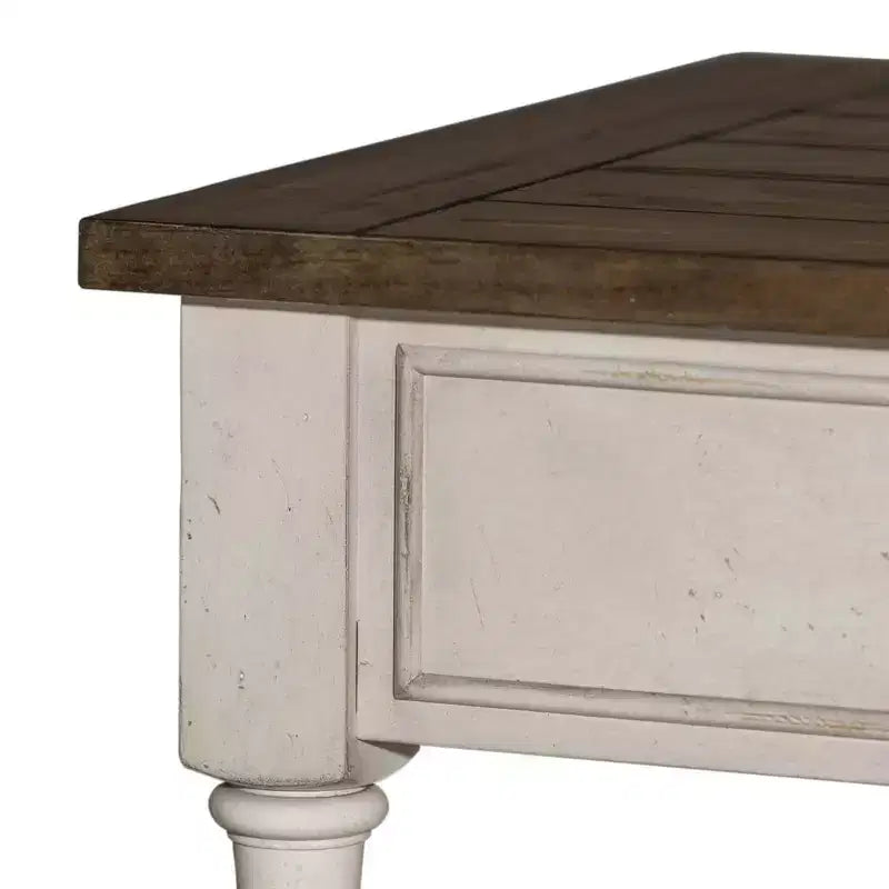 Table d'appoint Liberty Furniture, Morgan Creek, blanc antique avec accents tabac brossé
