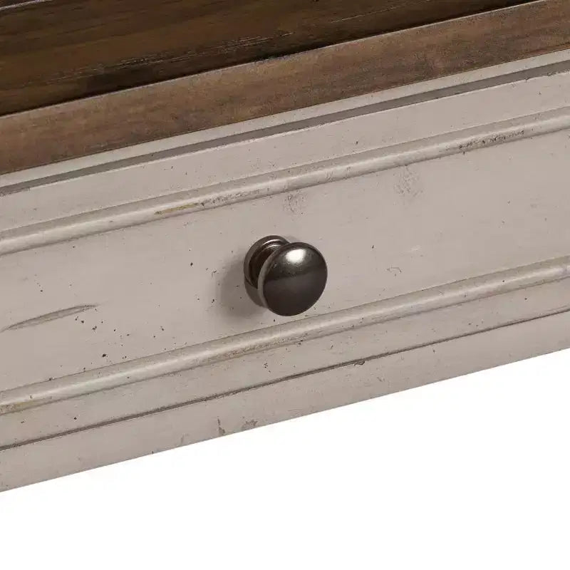 Table d'appoint Liberty Furniture, Morgan Creek, blanc antique avec accents tabac brossé