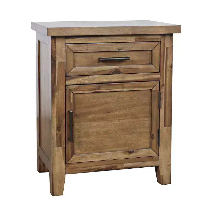 Jofran, Table d'appoint rustique de transition en bois Claremont avec rangement