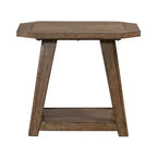 Liberty Furniture, table d'appoint octogonale Carolina Park pour salon - Chêne ambre-brun