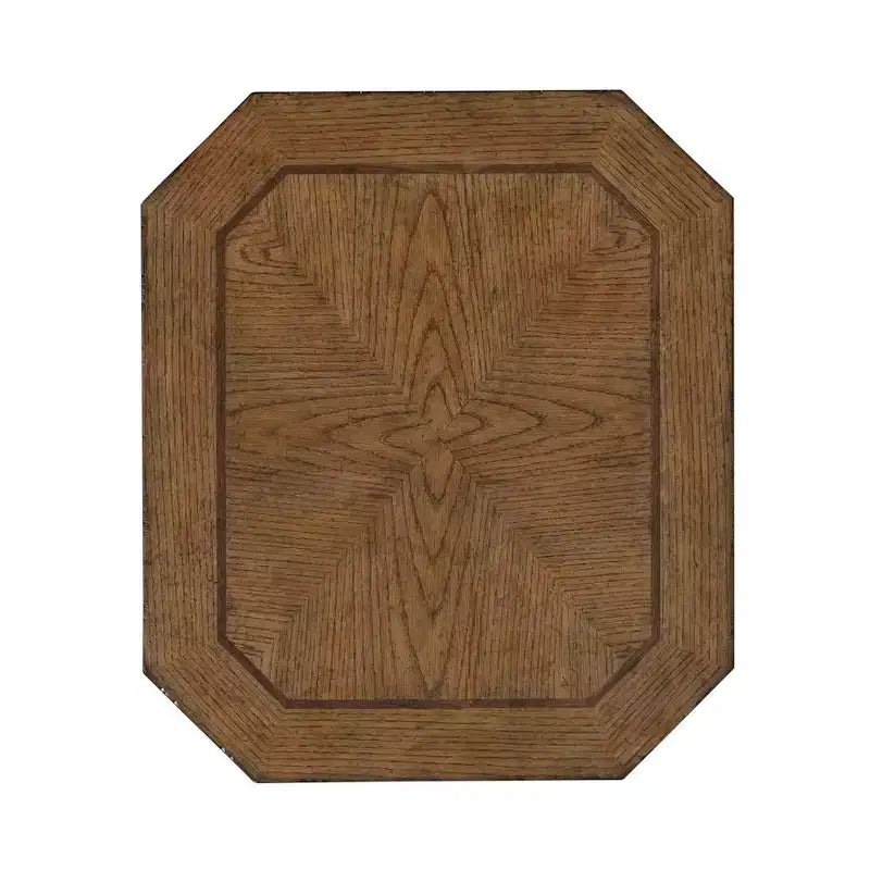 Liberty Furniture, table d'appoint octogonale Carolina Park pour salon - Chêne ambre-brun