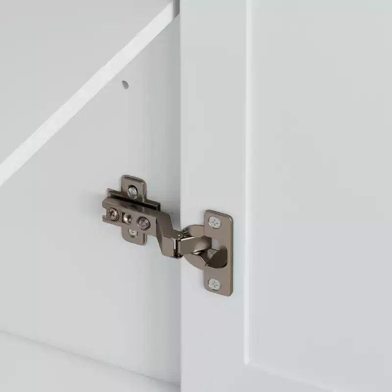 Desserte îlot de cuisine blanche avec placard à 2 portes et 2 tiroirs - Chariot de rangement roulant avec plateau pliant en bois d'hévéa, étagère à épices et casier à vin pour la cuisine