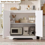 Buffet bahut 30", meuble de bar en rotin, console d'entrée, buffet de rangement au sol, crédence en bois pour cuisine et salon