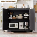 Buffet bahut 30", meuble de bar en rotin, console d'entrée, buffet de rangement au sol, crédence en bois pour cuisine et salon