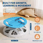 Chaise pivotante sensorielle pour enfants, chaise tournante avec poignée de sécurité et design antidérapant, entraînement de la coordination corporelle