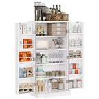 Celebalcony 47,24'' Armoire de Cuisine, Meuble de Rangement Alimentaire avec Porte et Étagères Réglables, Meuble de Rangement Autoportant pour Cuisine, Salle à Manger