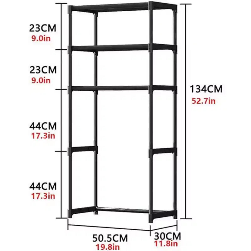 Étagère de toilettes en métal à trois niveaux, étagère de rangement de toilettes autoportante peu encombrante, étagère de salle de bain haute, convient aux toilettes, salles de bain, buanderies