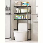 Three-Tier Metal Toilet Shelf, Freestanding Space-Saving Toilet Storage Rack, Tall Bathroom Shelf, Suitable for Toilets Bathrooms, Laundry Rooms