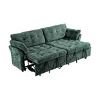 Canapé d'angle inclinable rectangulaire en tissu avec accoudoir droit de 89,8 pouces de large