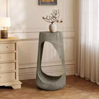 MAYEERTY 1 Table d'appoint moderne creuse en MGO, Table d'appoint artistique pour salon, chambre, patio extérieur