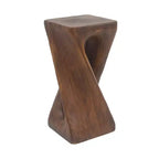 MAYEERTY 1 paquet de table d'appoint torsadée, table de bout artistique aspect bois pour salon, terrasse, intérieur et extérieur