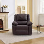 Fauteuil inclinable manuel avec fonctions Chauffage et Massage, inclinaison avant/arrière de 135°, poche latérale, options marron/gris/café/noir