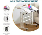 23,6 petit bureau debout avec roulettes, bureau debout mobile avec support, table debout sur roulettes, bureau d'ordinateur roulant réglable en hauteur