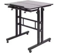 23.6 Small Standing Desk with Wheels, Mobile Stand Up Desk with Standing , Standing Table on Wheels, Rolling Computer Desk Adjustable Height