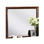 Miroir de coiffeuse Royal Hampton, 40 pouces, bois massif merisier foncé
