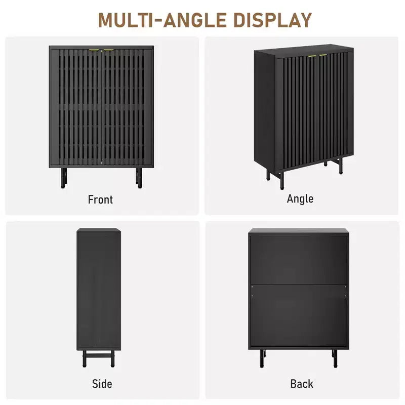Meuble de rangement pour chaussures d'entrée, organiseur de chaussures en bois à 6 niveaux, armoire de rangement autoportante de 109 cm de haut pour couloir, salon, bureau