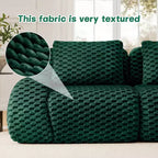Canapé sectionnel modulaire 146 Flannelette 4 places Siège profond Boucle Aucun assemblage Vert