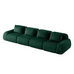 Canapé sectionnel modulaire 146 Flannelette 4 places Siège profond Boucle Aucun assemblage Vert