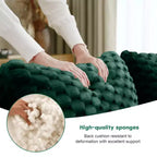 Canapé sectionnel modulaire 146 Flannelette 4 places Siège profond Boucle Aucun assemblage Vert