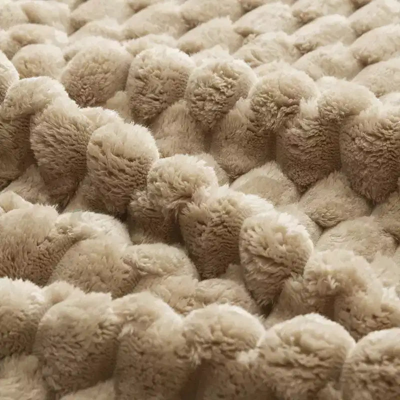Canapé d'angle modulaire 146 en flanelle 4 places avec pouf et boucle, aucun assemblage requis, couleur Camel clair